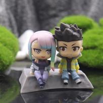 2pcsSet Cute Cyberpunk Lucy Rebecca David Action Figure Toys Collection Model Toys Gifts balta