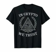 In Crypto We Trust Funny Bitcoin Crypto TShirt Summer Cotton Short Sleeve ONeck Unisexs T Shirt New S3XL S