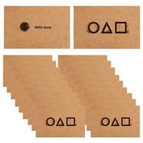 Unique Calamari Game Party Invitation Cards Set in Triangle Circle and Square Design for TV Series Fans