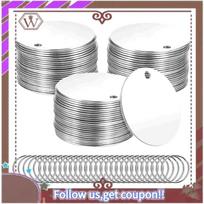 A95D-55 Pieces Metal Stamping Blank Tags - 1.5 Inch Round Stainless Steel Stamping Blanks With Hole,For Jewelry Making DIY NONE sidabras