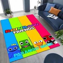 Game 3D R-Rainbow F-Friends Cartoon Art Rug for Bedroom Living Room Sofa Home Doormat Decor,Large Kid Play Non-slip Floor Mat 40x60cm( 15x23in )