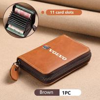 For Volvo Car Logo Anti-theft Brush RFID Card Case Wallet Coin Purse V40 V60 C30 C70 S60 S80 S90 XC40 XC60 XC70 XC90 T6