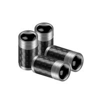 4Pcs Carbon Fiber Car Wheel Tire Valve Stem Air Cap Auto Accessories For Lexus NX300h EX300h CT200h RX330 IS F Sport RX RX300 (Silver,For Lexus) sidabras