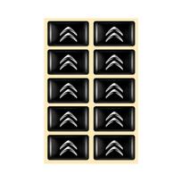 10PCS 3D Epoxy Resin Car Interior Decoration Sticker Decal Accessories For Citroen C1 C2 C3 Aircross C4L C-ELYSEE C3-XR Celysee