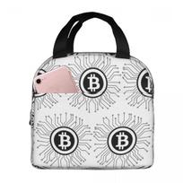 Bitcoin BTC Crypto Currency Insulated Lunch Bag for Women Children Portable Food Boxes Thermal Lunch Box Tote One Size