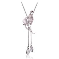 Autumn And Winter Tulip Clothes Sweater Chain Long Tree Flower Crystal Necklace Women'S Accessories 18K