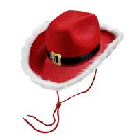 New Felt Cowboy Hat Santa Red Christmas Hat Gentleman Hat Unisex