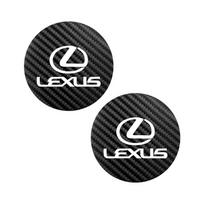 For Lexus GS IS LS500h ES260 ES300h RX350h NX260 UX260 LM LC RZ450e TX 2Pcs Car Carbon Leather Water Cup Pad Anti-noise Coaster