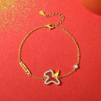 Tichia Women's S925 Sterling Silver Red Agate Pegasus Bracelet - Chinese Zodiac Horse Year Style 925 Silver