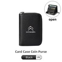 Credit Card Holder Business Bank Card PU Card Cash Storage Clip For Citroen C4 C3 C5 C1 C2 C6 C4L DS3 DS4 Berlingo Picasso