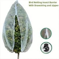 Drawstring & Zipper Fruit Tree Protection Netting Bird & Insect Proof Garden Cover for Plants, Flowers & Vegetables