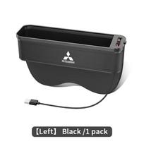 For Mitsubishi Outlander Pajero Asx Lancer EX Evolution X Ralliart Car Seat Gap Organizer USB Charging Multifunction Storage Box