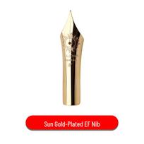 MAJOHN No. 8 Fountain Pen Nib Set - Gold Plated, Black/Blue, Smooth Enthusiast Grade, Large Open Nib