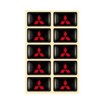 3D Epoxy Car Emblems Decor Stickers Auto Accessories For Mitsubishi Ralliart Lancer EX Outlander ASX Competition Pajero V73 l200