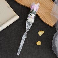 Portable Single Lovely Bear Graduation Bouquet Soap Flower DIY Soap Rose Bouquet Bear Bouquet Decoration Graduation Gift violetinė
