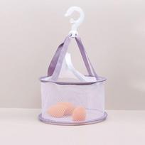 Drying Rack Laundry Basket Hanging Basket Beauty Egg Drying Net Bag Hangable Makeup Brush Storage Rack Storage Organizer violetinė