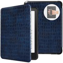 with Hand Support e-Reader Case PU Leather Folio Cover for Kindle Paperwhite 12th Generation/Colorsoft 2026 7 inch tamsiai mėlyna spalva