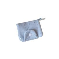 Multi layer ID Card Holder Zipper Small Short  Wallet Portable Star Sequins Card Bag  Outdoor mėlyna