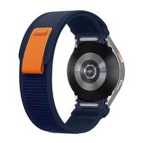 Band for Samsung Galaxy watch 7 6 5 4 FE 44mm 40mm 5 Pro No Gaps Rugged Nylon Wrist correa bracelet Galaxy watch 6 classic Strap Galaxy watch FE 40mm vidurnakčio mėlyna spalva