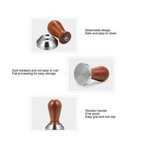 Detachable Coffee Tamper Wooden Handle Coffee Powder Hammer Coffee Press Tamper  Coffee Making 51mm