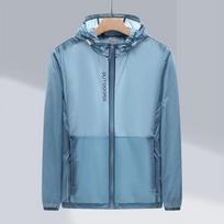 Summer New Casual Loose Sun Protection Clothes Men's Thin Patchwork Color Breathable Hooded Leather Coat Top Men's Wear M
