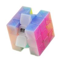 Qiyi Warrior W 3x3x3 greičio kubas be lipdukų permatomas profesionalus stebuklingas kubas dėlionės spalvingi mokomieji žaislai vaikams
