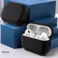 Litchi Leather Case For AirPods 4 3 2 1 Business Earphones Cases For Apple AirPods Pro 1st 2nd Gen Cover Headset Shell With Hook for Airpods 1 or 2 juoda