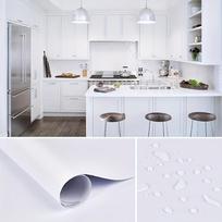 Matte Peel & Stick Wallpaper Self-Adhesive Removable Waterproof Stickers for Kitchen Countertops Cabinets Wardrobes Renovating 60cm x 3m balta