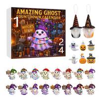 Advent Calendar 2025 24 Day Countdown Calendar with Acrylic Ghost/Gnome/Pumpkin E
