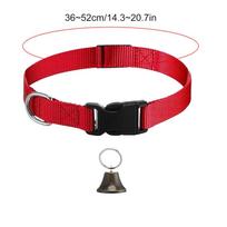 Goat Collars With Bells Adjustable Nylon Collar Set Anti-Lost Loud Grazing Bell Livestock Accessories For Sheep Cow  Pet Goat raudona