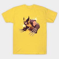 Men Black Print T-shirt Wolverine No-Cut Transfer Paper Print Cotton Tshirt M geltona