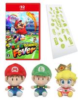 Mario Tennis Fever Switch 2 Baby Mario Baby Luigi Baby Peach Plush Toy Set Bonus Original Tenugui Hand Included - + (S), (S), (S) & (Japanese Towel)