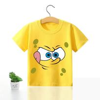 SpongeBobs SquarePants Children Clothing Anime in Summer Short Sleeve Cute Patrick Star Clothes  T-shirt Cartoon Kids Tops 110