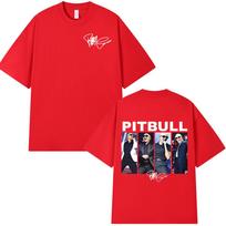 Raperis Pitbull Grįžta Tour 2026 Albumo Prekės Marškinėliai Unisex Moteriški Drabužiai Mada Hip Hop Trumpomis Rankovėmis Laisvi Marškinėliai Streetwear S