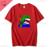 Funny Pepe The Rogue Frog Frogpatterned Animal TShirt for Unisex Graphic Unisex Cotton Breathable Christmas Anime Clothes Tshirt S