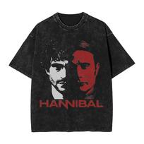 Mads Mikkelsen marškinėliai vyrams Hannibal Hipsteris Medvilniniai vyriški moteriški marškinėliai Aukščiausios klasės prabangus karštas produktas Skalbtas Retro Unisex marškinėliai S brown