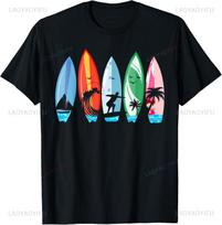 Retro Surfing Surfboard Vintage Classic Surfboarder Surfer TShirt Unisex Summer Streetwear Tops Funny Shirt Ropa Hombre S