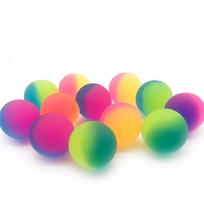 10Pcsset Bicolor Elastic Ball Toy Children Colored Boy Bouncing Ball Rubber Kids Sport Games Elastic Jumping Balls