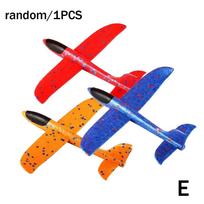 Glowing Foam Aircraft 10M Launcher Catapult Glider Aircraft Gun Toy Children's Outdoor Game Bubble Model Shooting Flying
