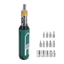 14 in 1 Ratchet Screwdriver Set with 180 Degree Rotation CRV Bits Built in Storage Design for 1 4 Inch Interface for žalia