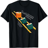 Japanese Food Sushi Roll Wasabi Funny Kawaii TShirt 100 Cotton ONeck Short Sleeve Summer Casual Unisexs Tshirt Streetwear S