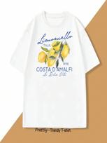 Retro Citrinos Italija Marškinėliai Spausdinti Trumpomis Rankovėmis Marškinėliai Moterims Vyrams Laisvalaikio Harajuku Gatvės Apranga T-shirt Viršūnės Camiseta Laisvi Vasaros Marškinėliai S įvairiaspalvis