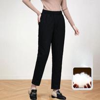 Warm Cotton Pants Female Winter Outer Wear Harun High-waisted Padded Large Yards Thickened Elastic Thin Windproof Can Be Worn Outside M