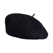 British Style Solid Color Hollow Weave Beret Thin Soft Summer Beret Hollow Breathable Large Size Painter Cap Summer Season juoda