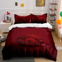 Red Manchester United emblem. Bedding sets Duvet cover sets Duvet covers Pillowcases(1 * Duvet Cover 2 * Pillowcases without duvet insert) 135x200cm