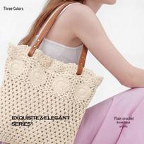 SanCai Off-White Cotton Crochet Tote Bag One Size