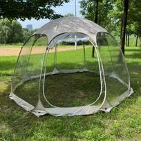 Transparent Portable Folding Tent for Outdoor Camping and Events 360x360x205 cm dramblio kaulas