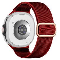 Elastic Strap For Samsung Galaxy Watch 8 44mm 40mm 46mm Scrunchie Nylon Sport wrist Bracelet correa Galaxy Watch 8 classic Band Watch 8 classic 46mm vyno raudonos spalvos