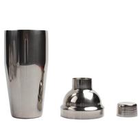 750ml Stainless Steel Cocktail Shaker Set Three Piece Bartender Mixer Includes Shaker Tin Cap and Strainer for Home Bar Use One Size