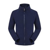 Fleece Hoodie Men's Grab Jacket with Fleece Thickened Cardigan Large Size Jacket Hardshell Jacket Lining Top M tamsiai mėlyna spalva